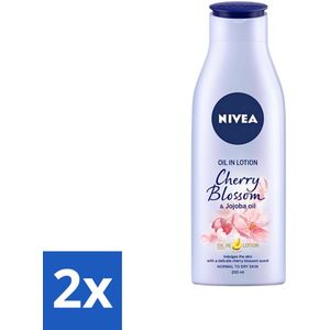 Nivea - Body Oil in Lotion - Cherry Blossom - 400 ml - Voordeelverpakking - 2 stuks