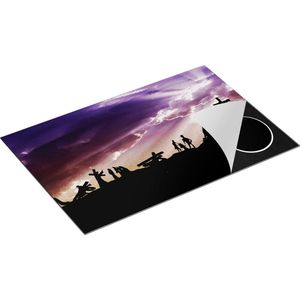Chefcare Inductie Beschermer Kruistocht naar het Kruis van Jezus Christus - 81,2x52 cm - Afdekplaat Inductie - Kookplaat Beschermer - Inductie Mat