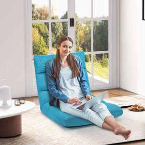 LBB Vloerstoel - Meditatiestoel - Yoga stoel - Strandstoel - Strandmat - Strandstoel Opvouwbaar - Turquoise