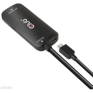 CLUB3D HDMI + Micro USB to DisplayPortâ¢ 4K120Hz or 8K30Hz M/F Active Adapter