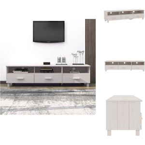 vidaXL HAMAR TV-meubel - wit - massief grenenhout - 158 x 40 x 40 cm (B x D x H) - Kast