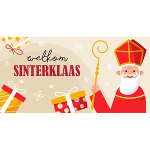 Welkom Sinterklaas Spandoek 150x300cm
