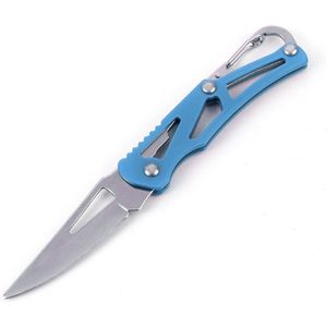 Zakmes - Vouwmes - Survival Vouwmes - Sleutelhanger Zakmes - RVS - EDC - Pocket Knife - Zelfverdediging - Kampeermes - Outdoor - Noodsituatie - Schilmes - Mes - Camping - Tactisch Gereedschap - Roestvrijstalen Zakmes - Blauw - Blue -