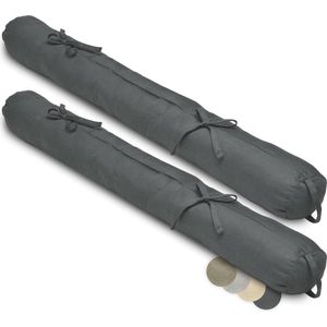 Tochtstopper Raamafdichting 100cm Viento - Tochtstrips voor Deuren en Ramen - Geluidsdemper Tochtband met Draaggreep - Antraciet - Tochtwering - Geluidsreductie