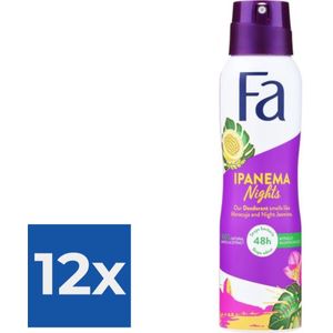 Fa Deospray  Ipanema Nights 150 ml - Voordeelverpakking 12 stuks