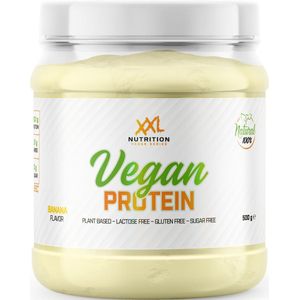 XXL Nutrition - Vegan Protein - Eiwitshake, Erwten Eiwit Isolaat - Eiwitpoeder, Proteïne - 100% Natuurlijk & Plantaardig - Banaan - 500 gram