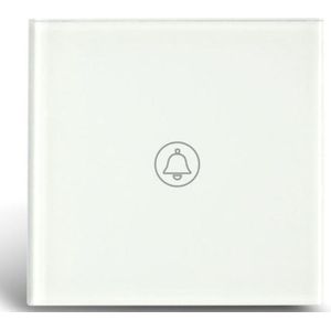 Deurbel schakelaar muur bel schakelaar EU standaard AC110-250V wit glazen paneel-touch techno.