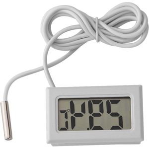 Mini LCD-waterthermometer met 95 cm sondesensor voor AQUARIUM reptielenincubators kassen hoge nauwkeurigheid ± 1 ° C LCD-display