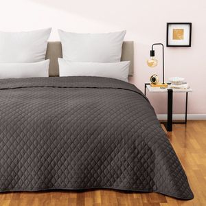 Blumtal Bedsprei 220 x 240 cm - Oek-TEX gecertificeerd - Voor bedden van 160 x 200 cm - Sprei voor bed en bank - Antraciet