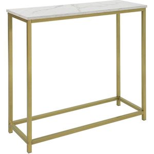 Simpletrade Dressoir - Tafel - Marmer - Goud - 80x75x30 cm