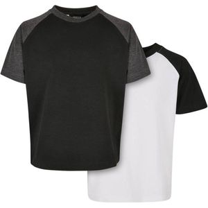 Urban Classics - Boys Raglan Contrast 2-Pack Kinder T-shirt - Kids 146/152 - Multicolours