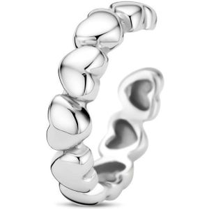 Zilver Gerhodineerd Earcuff Hartjes 1338574