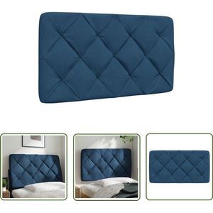 The Living Store Hoofdbordkussen 90 cm stof blauw - Hoofdbordkussen - Beddecoratie - Slaapcomfort - Kapiteinstoel - Leeshoek