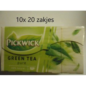 Pickwick - Groene thee pure -puur- multipak 10x 20 zakjes