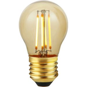 SPL E27 LED Lamp 4W Dimbaar - CRI 90 - Goud - Extra Warm Wit - LED Filament G45 - Amber - Vervangt 26W - Per Stuk