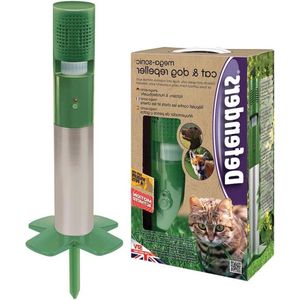 Mega-Sonic afweermiddel tegen katten en honden - groen - ultrasoon geluidssysteem