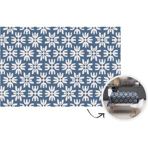 Tafelkleed - Tafellaken - 200x130 cm - Bloemen - Sneeuw - Winter - Design - Binnen en Buiten