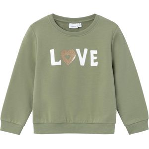 Name it Sweater Love Oil Green - NMFOMMIE - Maat 116