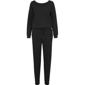 Dames - Ladies - Womenswear - Goede kwaliteit - Lounging - Modern - Nieuw - Long Sleeve - Terry - Casual Jumpsuit zwart