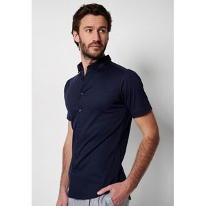 Desoto - Overhemd Korte Mouw Navy 057 - Heren - Maat XXL - Slim-fit