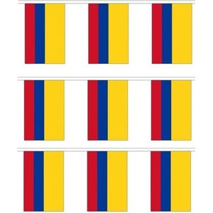 3x Buiten vlaggenlijn Colombia - 300 cm - Colombiaanse slingers versiering