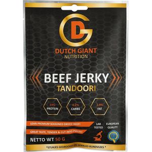 Dutch Giant Nutrition - Beef Jerky - Tandoori 10x50 gram