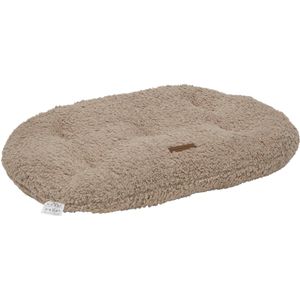 Animal Boulevard CURL PLUSH Ovaal Kussen - Kleur: Beige - Maat M: 75x55x7cm