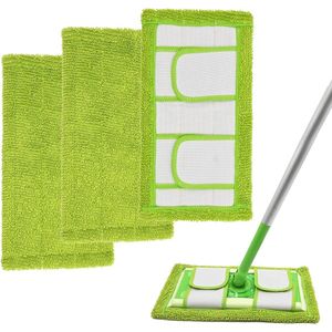 3 stuks mop microvezel reinigingspads compatibel met Swiffer Sweeper nat en droog gebruik moppads microvezel herbruikbaar en geschikt voor vele soorten vloeren