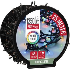 Oneiro’s luxe Micro Cluster met Haspel - 1250 LED - 25 meter - met timer - multicolor - kerst – clusterverlichting- feestdagen - winter - verlichting - binnen - buiten – sfeer