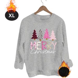 Livano Kersttrui - Dames - Foute Kersttrui - Christmas Sweater - Kerst Sweater - Christmas Jumper - Pyjama - Lichtgrijs - XL