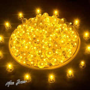 Mrs. Jones 80 stuks led-ballonlampen mini warmwitte ballonlichten ronde led-ballonnen lichtgevende ballonnen feestlicht voor verjaardag bruiloft Halloween Kerstmis papieren lantaarn decoratie .