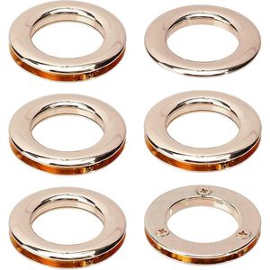 1 Doos 4 Stks 1 inch 25.5Mm Oogjes Lichtgouden Loop Snaps Tas Handvat Connector Ringen Schroef-in Ronde Bevindingen voor DIY Naaien Kleding - Lederen Ambachten - Tassen Vervanging Hardware .