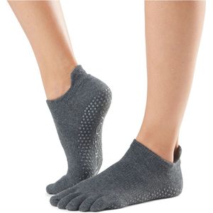 ToeSox Low Rise - Antislip Sokken - Met Tenen - Charcoal - Grijs