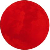 vidaXL-Vloerkleed-HUARTE-laagpolig-zacht-wasbaar-Ø-160-cm-rood