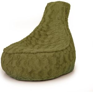 Drop & Sit - Zitzak/Stoel - Noa JR - imitatiebont - Olijf - 100 Liter