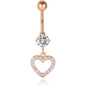 Cilla Navelpiercing met Hart Hangertje Rose Goud