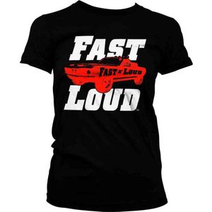 Fast N' Loud Dames Tshirt -L- Mustang Zwart