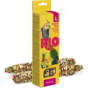 RIO Sticks voor parkieten met tropisch fruit 2x75 gram