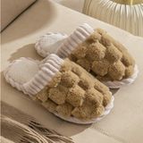 Pantoffels heren - sloffen - maat 42/43 - bruin - anti slip