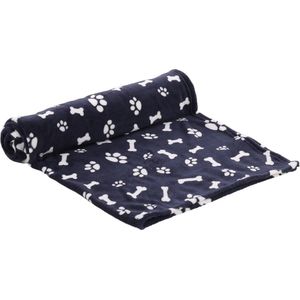 Flamingo Zuma - Deken Honden;katten - Fleece Deken Zuma Donkerblauw Bot/ Poot 100x150cm - 1st