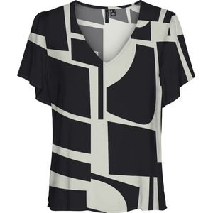Vero Moda T-shirt Vmeasy Joy V-neck Ss Blouse Wvn Ga 10307987 Black Dames Maat - XS