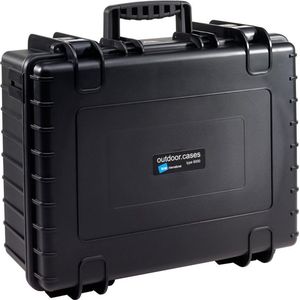 B&W International Type 6000 Outdoor Case incl. vakindeling - zwart