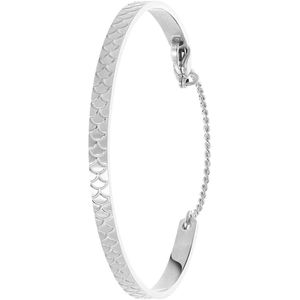 Lucardi Dames Cheri armband - Staal - Armband - Cadeau - Moederdag - Stijlvol - Zilverkleurig