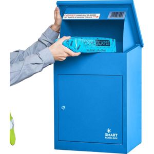 Smart Parcel Box - Pakketbrievenbus - blauw - middelgroot - B 44 x D 35 x H 58 cm