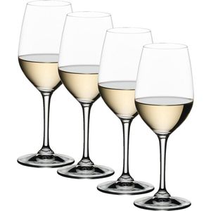 Witte wijnglazen set van 4 - duurzaam glaswerk - 354 ml wijnglas - kristalhelder - vaatwasmachinebestendig