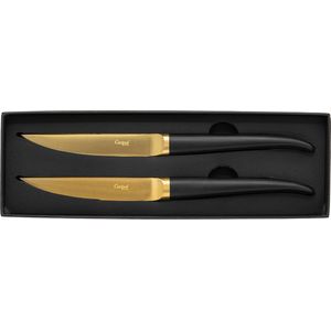 Cutipol RIB - 2 Steakmessen in giftbox - Zwart/Goud