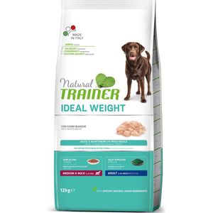 Natural Trainer - Ideal Weight Adult Medium Maxi White Meat Hondenvoer 12 kg