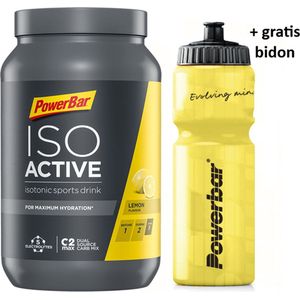 Powerbar IsoActive + GRATIS Powerbar bidon - sportdrank - 20 liter - Lemon