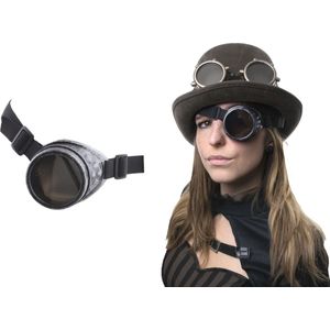 Funny Fashion - Steampunk Kostuum - Steampunk Monocle Eenoog - Zilver - Carnavalskleding - Verkleedkleding