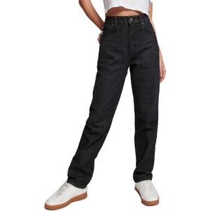 Superdry Vintage High Rise Straight Jeans Zwart 32 / 32 Vrouw